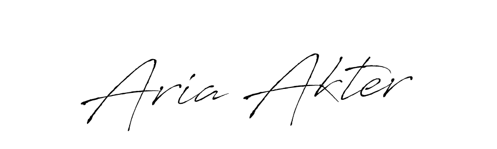 Design your own signature with our free online signature maker. With this signature software, you can create a handwritten (Antro_Vectra) signature for name Aria Akter. Aria Akter signature style 6 images and pictures png