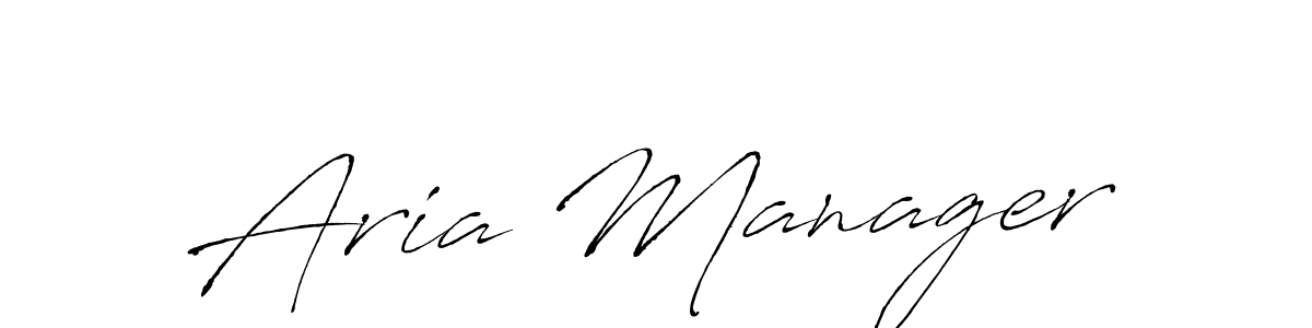 Design your own signature with our free online signature maker. With this signature software, you can create a handwritten (Antro_Vectra) signature for name Aria Manager. Aria Manager signature style 6 images and pictures png