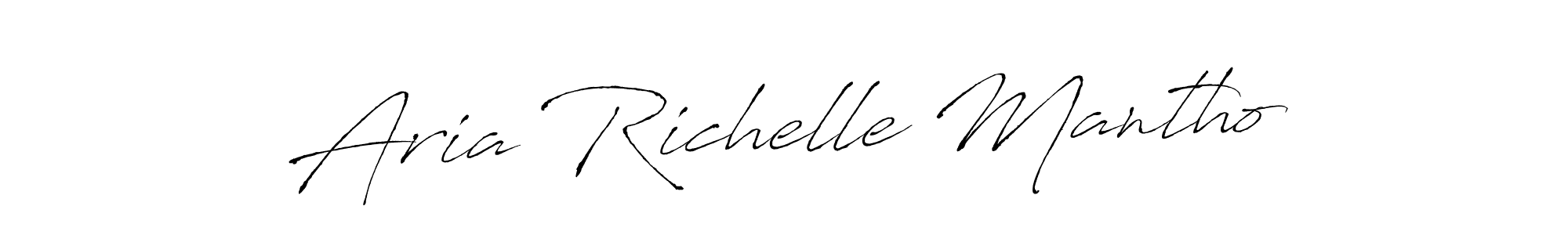 Similarly Antro_Vectra is the best handwritten signature design. Signature creator online .You can use it as an online autograph creator for name Aria Richelle Mantho. Aria Richelle Mantho signature style 6 images and pictures png