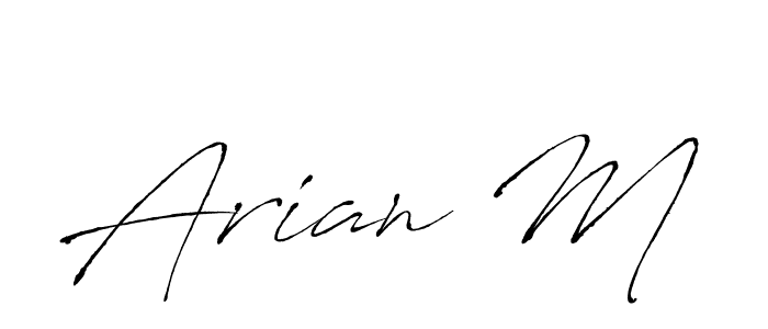 The best way (Antro_Vectra) to make a short signature is to pick only two or three words in your name. The name Arian M include a total of six letters. For converting this name. Arian M signature style 6 images and pictures png