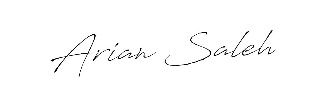 Create a beautiful signature design for name Arian Saleh. With this signature (Antro_Vectra) fonts, you can make a handwritten signature for free. Arian Saleh signature style 6 images and pictures png