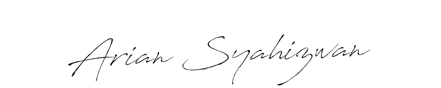 Use a signature maker to create a handwritten signature online. With this signature software, you can design (Antro_Vectra) your own signature for name Arian Syahizwan. Arian Syahizwan signature style 6 images and pictures png