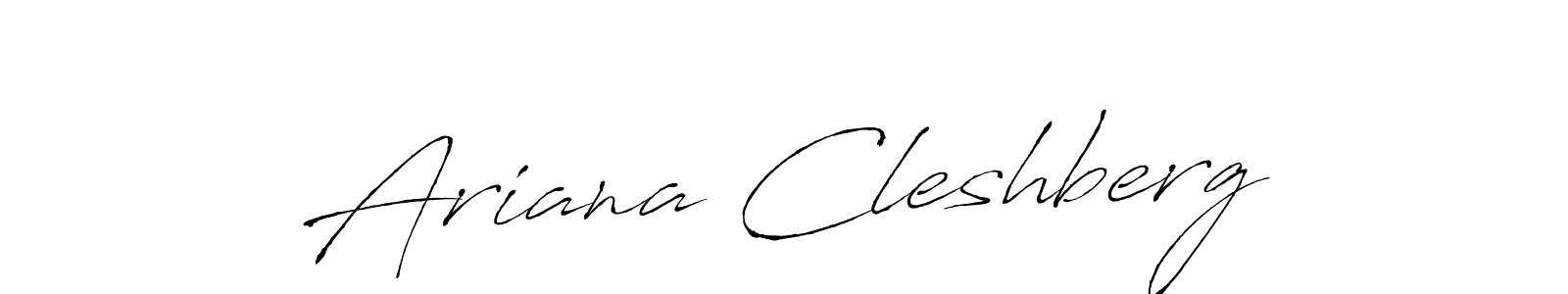 Similarly Antro_Vectra is the best handwritten signature design. Signature creator online .You can use it as an online autograph creator for name Ariana Cleshberg. Ariana Cleshberg signature style 6 images and pictures png