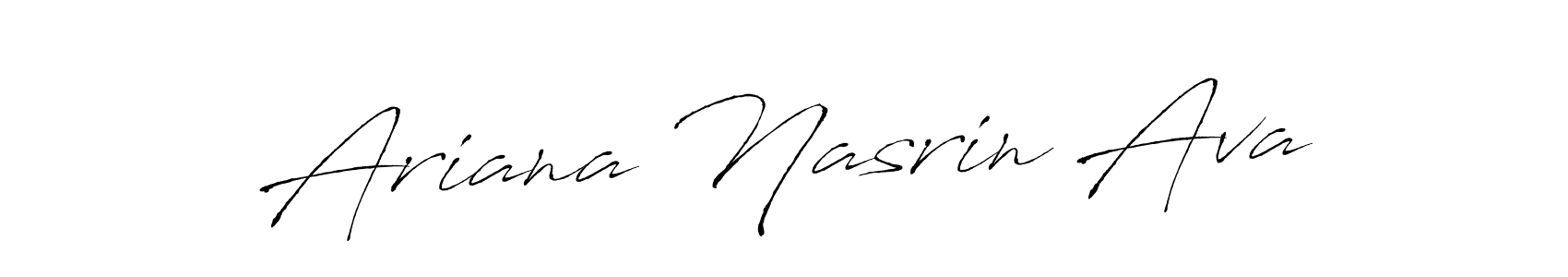 How to make Ariana Nasrin Ava signature? Antro_Vectra is a professional autograph style. Create handwritten signature for Ariana Nasrin Ava name. Ariana Nasrin Ava signature style 6 images and pictures png