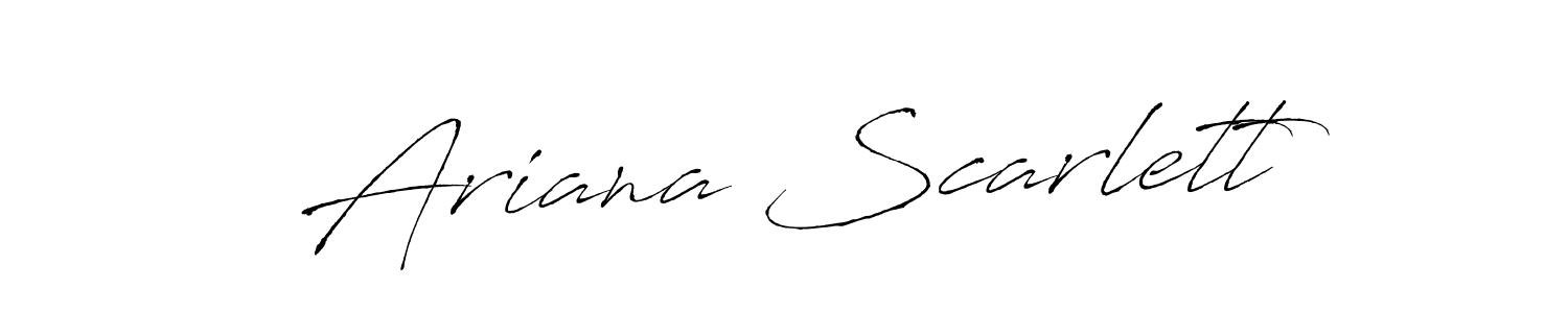 Create a beautiful signature design for name Ariana Scarlett. With this signature (Antro_Vectra) fonts, you can make a handwritten signature for free. Ariana Scarlett signature style 6 images and pictures png