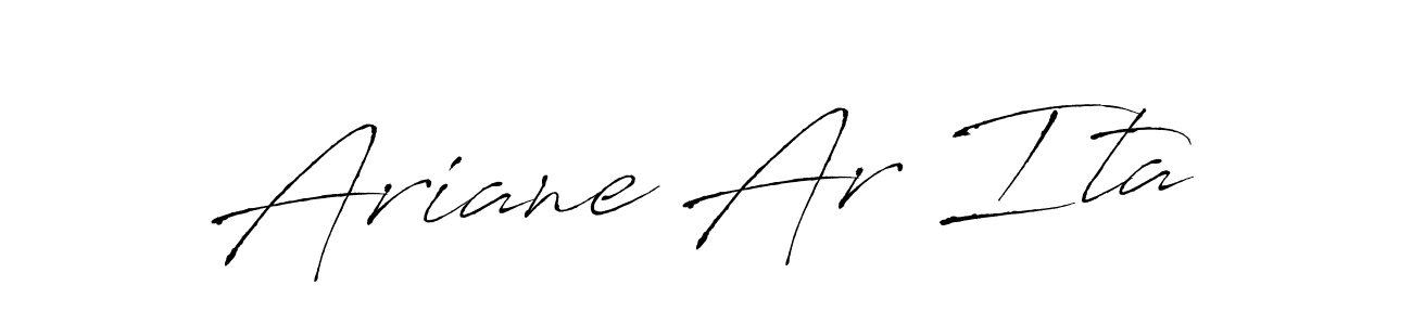 How to make Ariane Ar Ita signature? Antro_Vectra is a professional autograph style. Create handwritten signature for Ariane Ar Ita name. Ariane Ar Ita signature style 6 images and pictures png