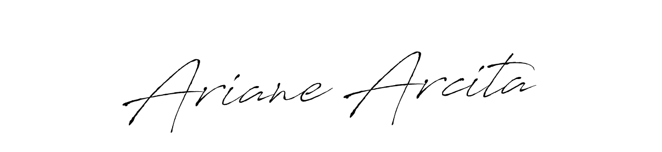 You should practise on your own different ways (Antro_Vectra) to write your name (Ariane Arcita) in signature. don't let someone else do it for you. Ariane Arcita signature style 6 images and pictures png