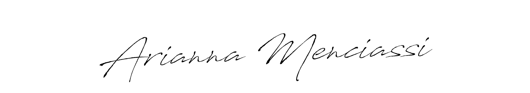 The best way (Antro_Vectra) to make a short signature is to pick only two or three words in your name. The name Arianna Menciassi include a total of six letters. For converting this name. Arianna Menciassi signature style 6 images and pictures png