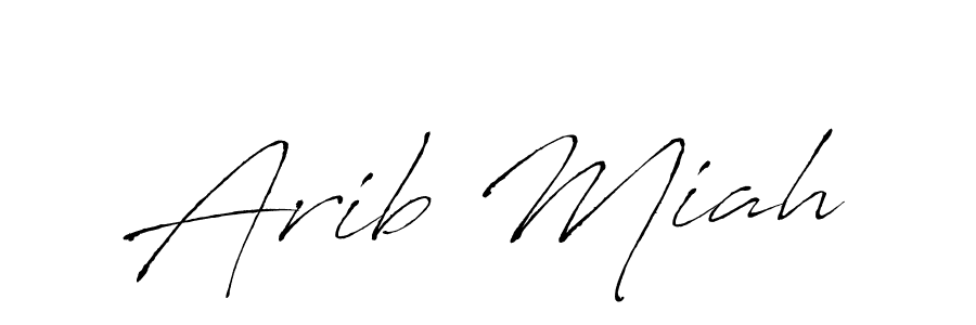 Design your own signature with our free online signature maker. With this signature software, you can create a handwritten (Antro_Vectra) signature for name Arib Miah. Arib Miah signature style 6 images and pictures png