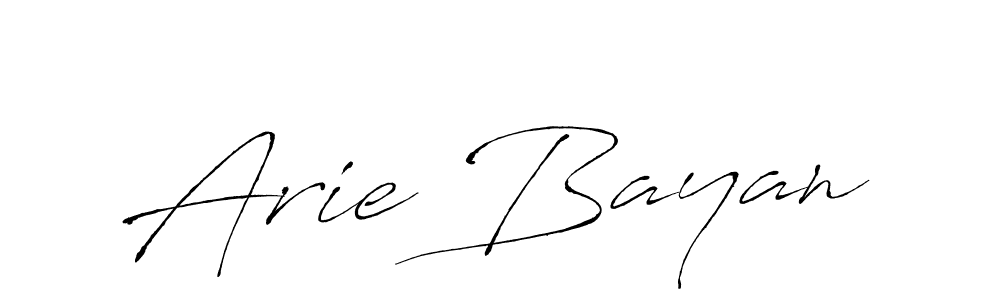 Antro_Vectra is a professional signature style that is perfect for those who want to add a touch of class to their signature. It is also a great choice for those who want to make their signature more unique. Get Arie Bayan name to fancy signature for free. Arie Bayan signature style 6 images and pictures png