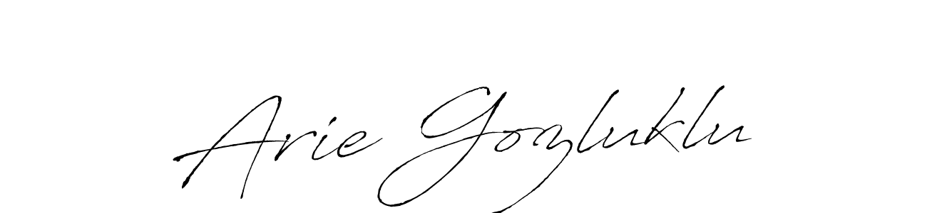 It looks lik you need a new signature style for name Arie Gozluklu. Design unique handwritten (Antro_Vectra) signature with our free signature maker in just a few clicks. Arie Gozluklu signature style 6 images and pictures png