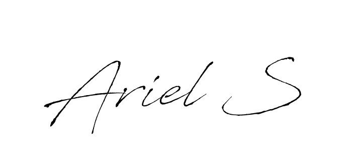 Use a signature maker to create a handwritten signature online. With this signature software, you can design (Antro_Vectra) your own signature for name Ariel S. Ariel S signature style 6 images and pictures png