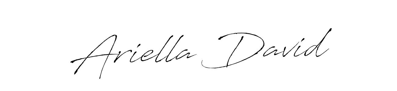 How to make Ariella David name signature. Use Antro_Vectra style for creating short signs online. This is the latest handwritten sign. Ariella David signature style 6 images and pictures png