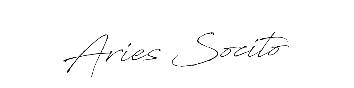 Design your own signature with our free online signature maker. With this signature software, you can create a handwritten (Antro_Vectra) signature for name Aries Socito. Aries Socito signature style 6 images and pictures png