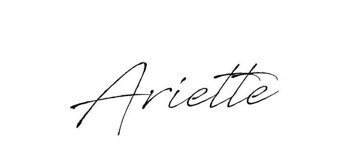 Create a beautiful signature design for name Ariette. With this signature (Antro_Vectra) fonts, you can make a handwritten signature for free. Ariette signature style 6 images and pictures png