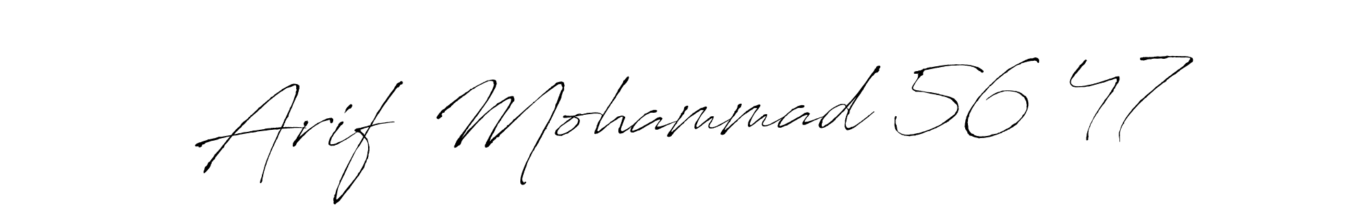 You can use this online signature creator to create a handwritten signature for the name Arif  Mohammad 56 47. This is the best online autograph maker. Arif  Mohammad 56 47 signature style 6 images and pictures png