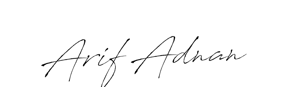 Design your own signature with our free online signature maker. With this signature software, you can create a handwritten (Antro_Vectra) signature for name Arif Adnan. Arif Adnan signature style 6 images and pictures png