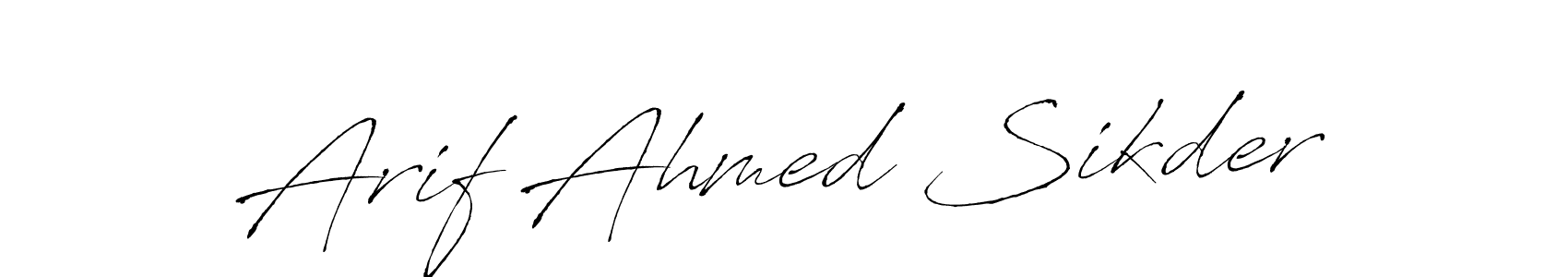 Make a beautiful signature design for name Arif Ahmed Sikder. With this signature (Antro_Vectra) style, you can create a handwritten signature for free. Arif Ahmed Sikder signature style 6 images and pictures png