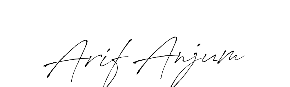 Also we have Arif Anjum name is the best signature style. Create professional handwritten signature collection using Antro_Vectra autograph style. Arif Anjum signature style 6 images and pictures png