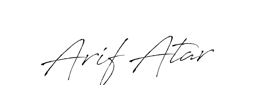 Create a beautiful signature design for name Arif Atar. With this signature (Antro_Vectra) fonts, you can make a handwritten signature for free. Arif Atar signature style 6 images and pictures png