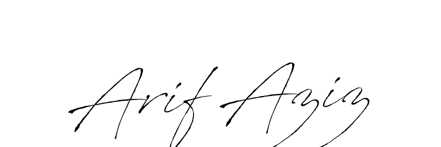 Design your own signature with our free online signature maker. With this signature software, you can create a handwritten (Antro_Vectra) signature for name Arif Aziz. Arif Aziz signature style 6 images and pictures png