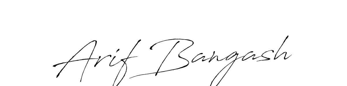 Create a beautiful signature design for name Arif Bangash. With this signature (Antro_Vectra) fonts, you can make a handwritten signature for free. Arif Bangash signature style 6 images and pictures png