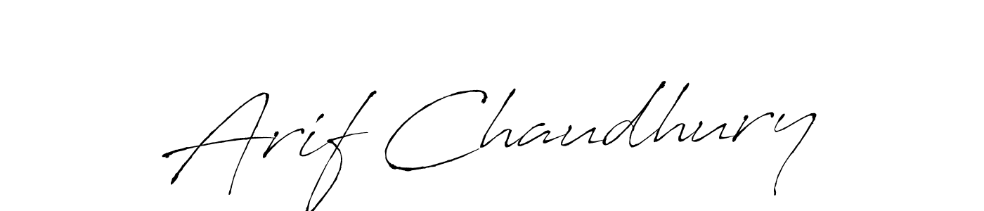 Create a beautiful signature design for name Arif Chaudhury. With this signature (Antro_Vectra) fonts, you can make a handwritten signature for free. Arif Chaudhury signature style 6 images and pictures png