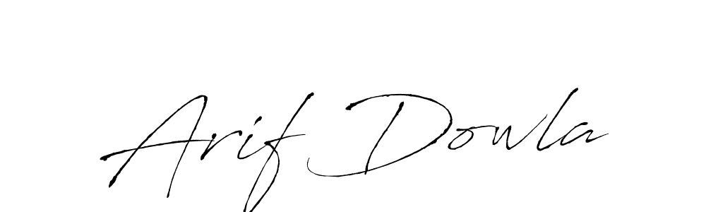 How to make Arif Dowla name signature. Use Antro_Vectra style for creating short signs online. This is the latest handwritten sign. Arif Dowla signature style 6 images and pictures png