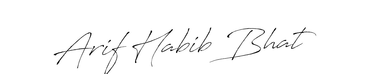 Make a beautiful signature design for name Arif Habib Bhat. With this signature (Antro_Vectra) style, you can create a handwritten signature for free. Arif Habib Bhat signature style 6 images and pictures png