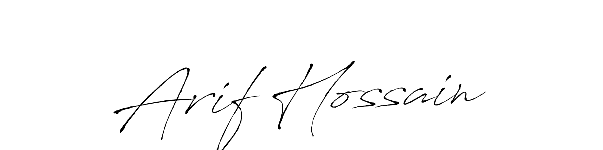 How to make Arif Hossain name signature. Use Antro_Vectra style for creating short signs online. This is the latest handwritten sign. Arif Hossain signature style 6 images and pictures png