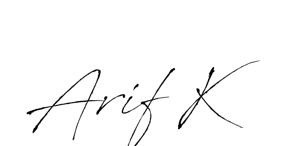 You can use this online signature creator to create a handwritten signature for the name Arif K. This is the best online autograph maker. Arif K signature style 6 images and pictures png