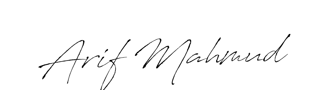 How to make Arif Mahmud name signature. Use Antro_Vectra style for creating short signs online. This is the latest handwritten sign. Arif Mahmud signature style 6 images and pictures png