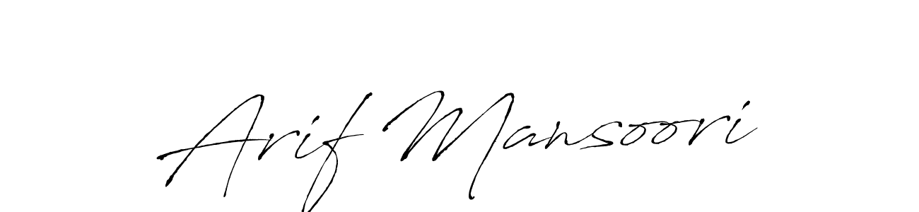 Also we have Arif Mansoori name is the best signature style. Create professional handwritten signature collection using Antro_Vectra autograph style. Arif Mansoori signature style 6 images and pictures png