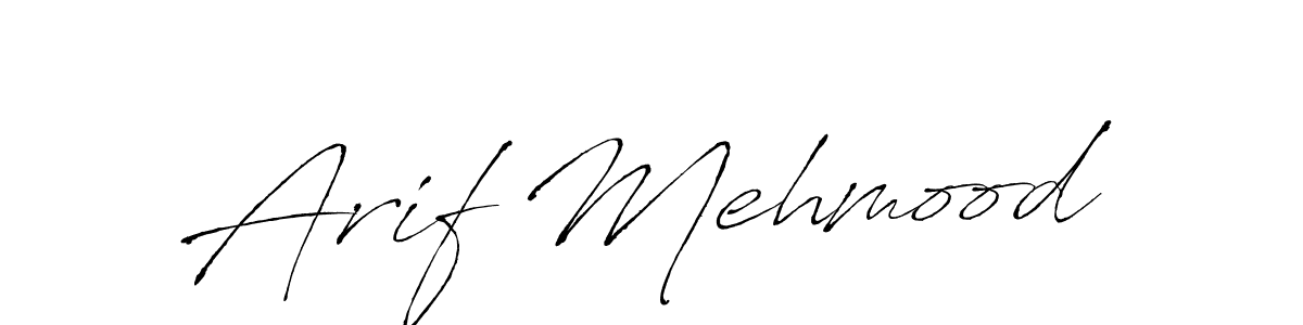 How to make Arif Mehmood name signature. Use Antro_Vectra style for creating short signs online. This is the latest handwritten sign. Arif Mehmood signature style 6 images and pictures png