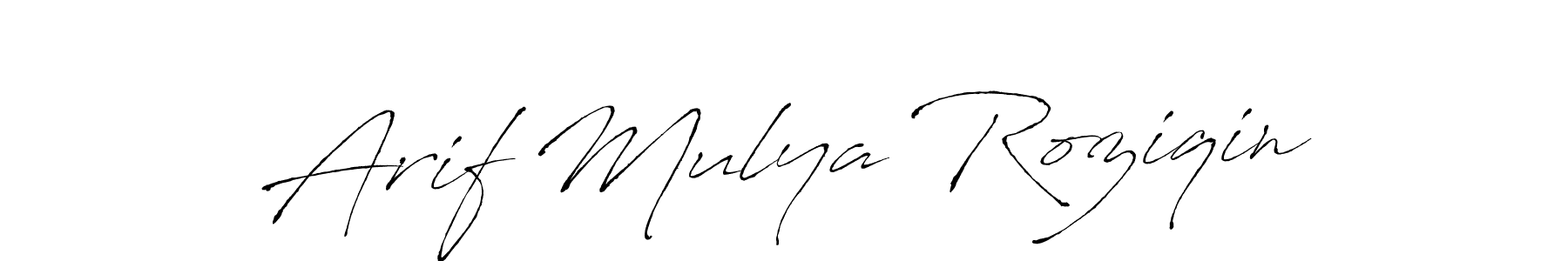 This is the best signature style for the Arif Mulya Roziqin name. Also you like these signature font (Antro_Vectra). Mix name signature. Arif Mulya Roziqin signature style 6 images and pictures png