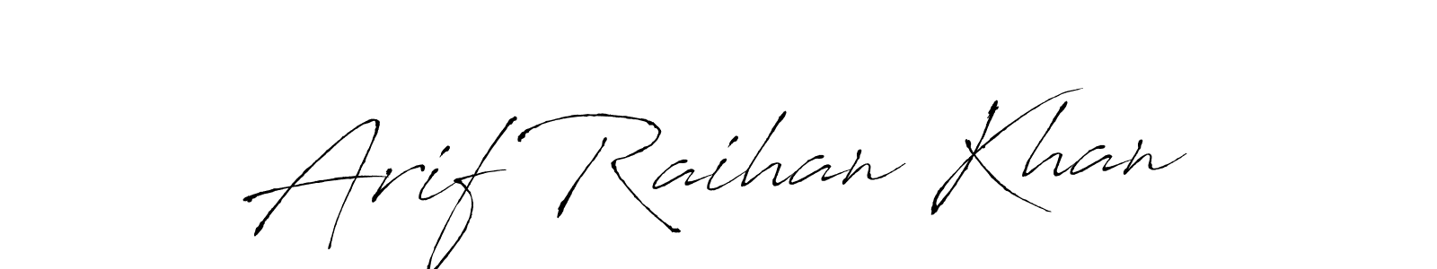 Use a signature maker to create a handwritten signature online. With this signature software, you can design (Antro_Vectra) your own signature for name Arif Raihan Khan. Arif Raihan Khan signature style 6 images and pictures png