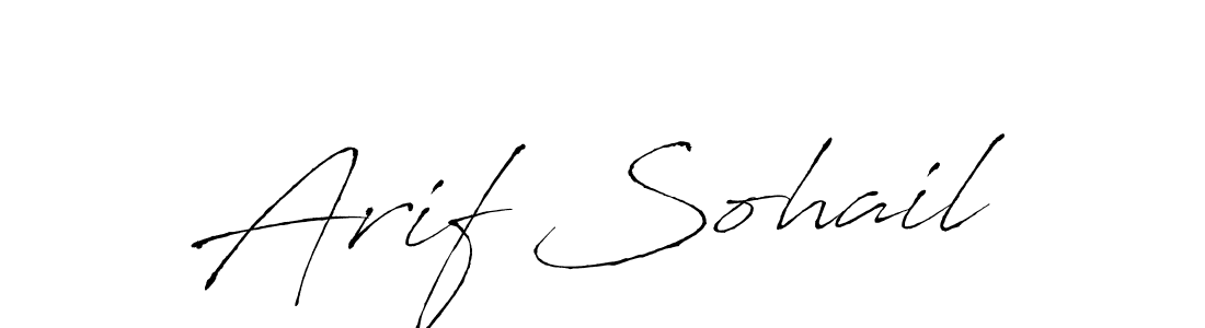 Use a signature maker to create a handwritten signature online. With this signature software, you can design (Antro_Vectra) your own signature for name Arif Sohail. Arif Sohail signature style 6 images and pictures png