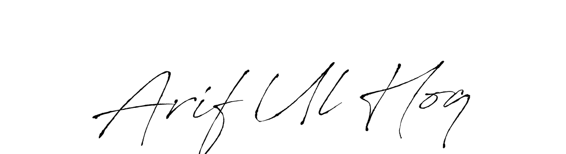 How to make Arif Ul Hoq name signature. Use Antro_Vectra style for creating short signs online. This is the latest handwritten sign. Arif Ul Hoq signature style 6 images and pictures png