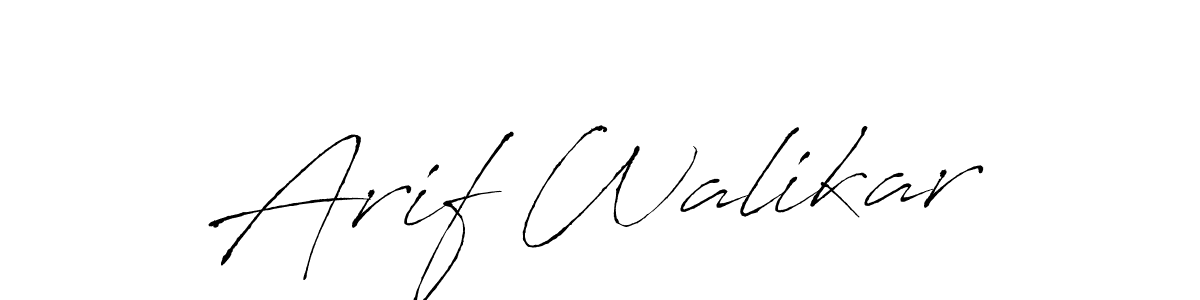 Create a beautiful signature design for name Arif Walikar. With this signature (Antro_Vectra) fonts, you can make a handwritten signature for free. Arif Walikar signature style 6 images and pictures png