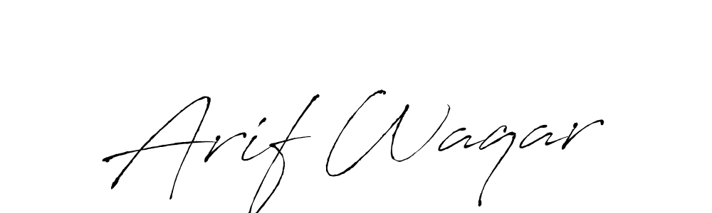 Create a beautiful signature design for name Arif Waqar. With this signature (Antro_Vectra) fonts, you can make a handwritten signature for free. Arif Waqar signature style 6 images and pictures png