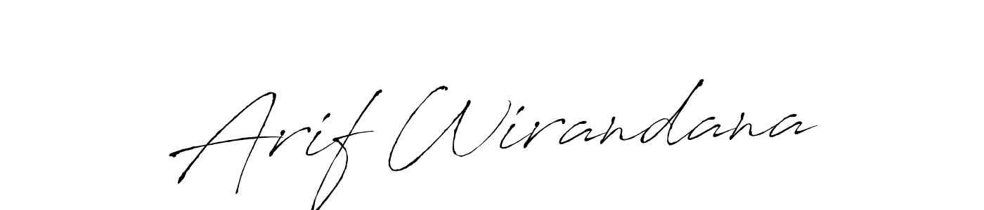 Make a beautiful signature design for name Arif Wirandana. With this signature (Antro_Vectra) style, you can create a handwritten signature for free. Arif Wirandana signature style 6 images and pictures png