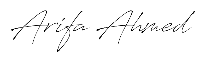 Get inspired by this graceful Antro_Vectra signature style for name Arifa Ahmed. Smooth loops and balanced proportions for everyday use. Arifa Ahmed signature style 6 images and pictures png