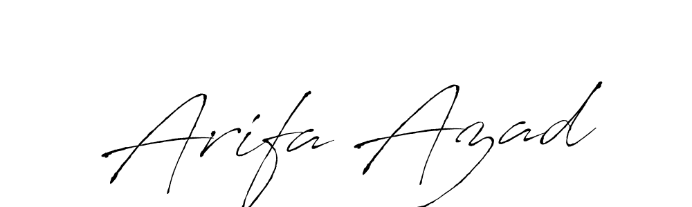 Make a beautiful signature design for name Arifa Azad. With this signature (Antro_Vectra) style, you can create a handwritten signature for free. Arifa Azad signature style 6 images and pictures png