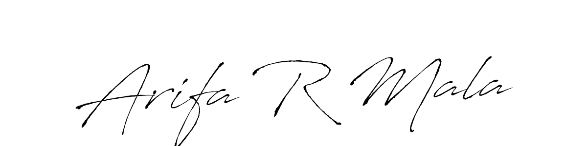 Antro_Vectra is a professional signature style that is perfect for those who want to add a touch of class to their signature. It is also a great choice for those who want to make their signature more unique. Get Arifa R Mala name to fancy signature for free. Arifa R Mala signature style 6 images and pictures png