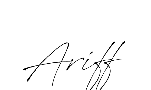 Make a beautiful signature design for name Ariff. With this signature (Antro_Vectra) style, you can create a handwritten signature for free. Ariff signature style 6 images and pictures png