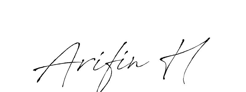 Create a beautiful signature design for name Arifin H. With this signature (Antro_Vectra) fonts, you can make a handwritten signature for free. Arifin H signature style 6 images and pictures png