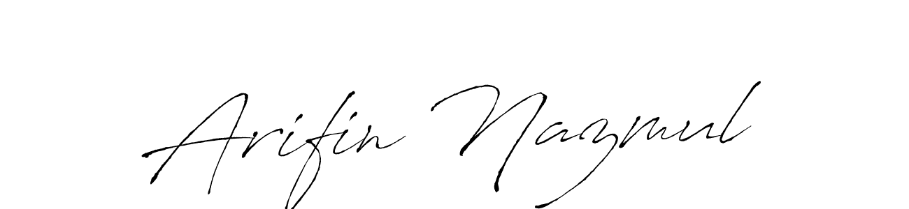 You can use this online signature creator to create a handwritten signature for the name Arifin Nazmul. This is the best online autograph maker. Arifin Nazmul signature style 6 images and pictures png