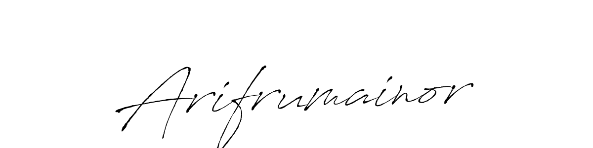 This is the best signature style for the Arifrumainor name. Also you like these signature font (Antro_Vectra). Mix name signature. Arifrumainor signature style 6 images and pictures png