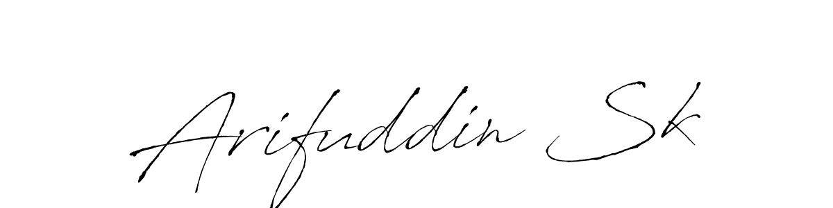 Create a beautiful signature design for name Arifuddin Sk. With this signature (Antro_Vectra) fonts, you can make a handwritten signature for free. Arifuddin Sk signature style 6 images and pictures png