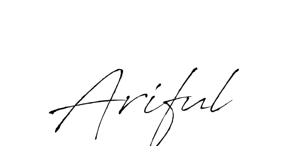 Make a beautiful signature design for name Ariful. Use this online signature maker to create a handwritten signature for free. Ariful signature style 6 images and pictures png